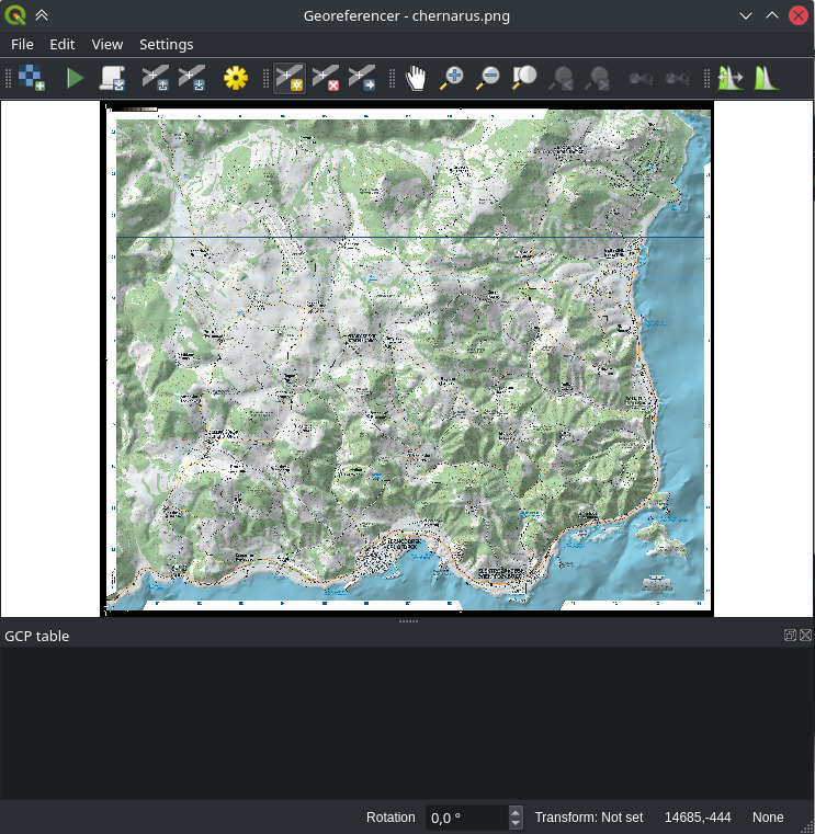 Chernarus map opened for georeferencing